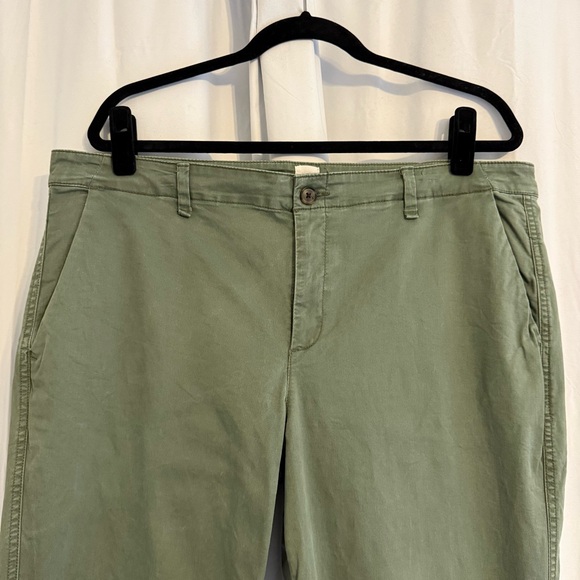 GAP Girlfriend High Rise Chino Pants Olive Stretch Cotton Women’s 16 - Picture 4 of 8